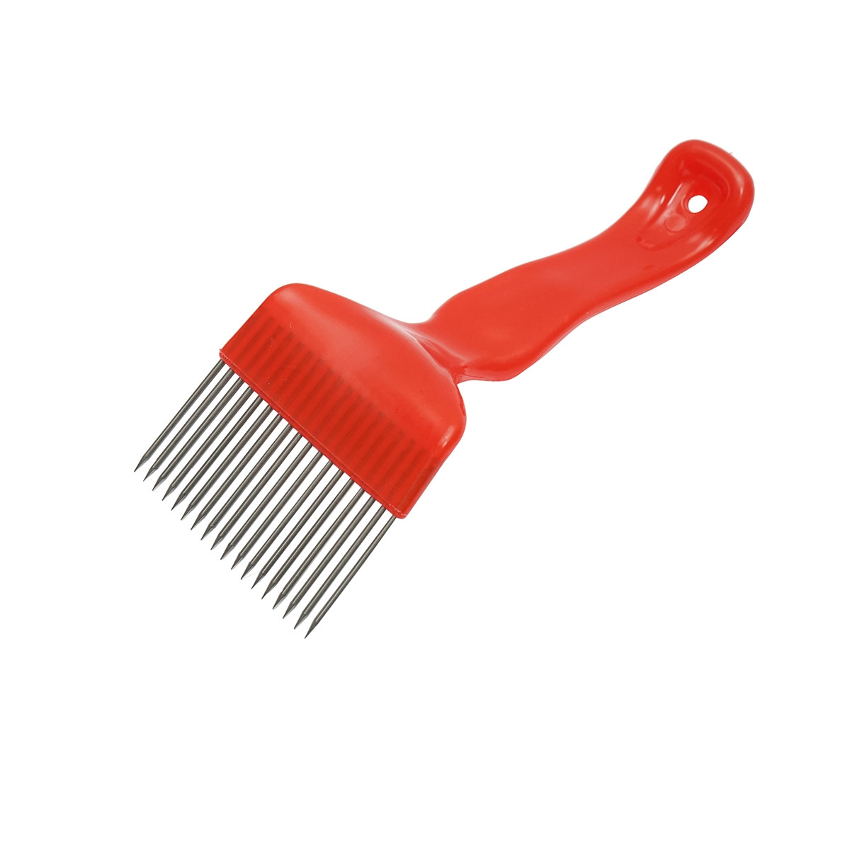 Furculita apicola pentru descapacit cu dinti drepti din inox cu maner plastic 210mm, Cod: DISKR93 - 1 | YEO