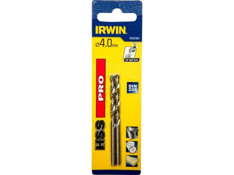 IRWIN Burghiu spiralat 4 x 75/43 mm HSS PRO cilindric (2 buc)