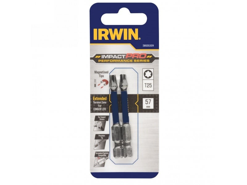 IRWIN Impact Pro Bithegy T25 x 57 mm (2 buc)