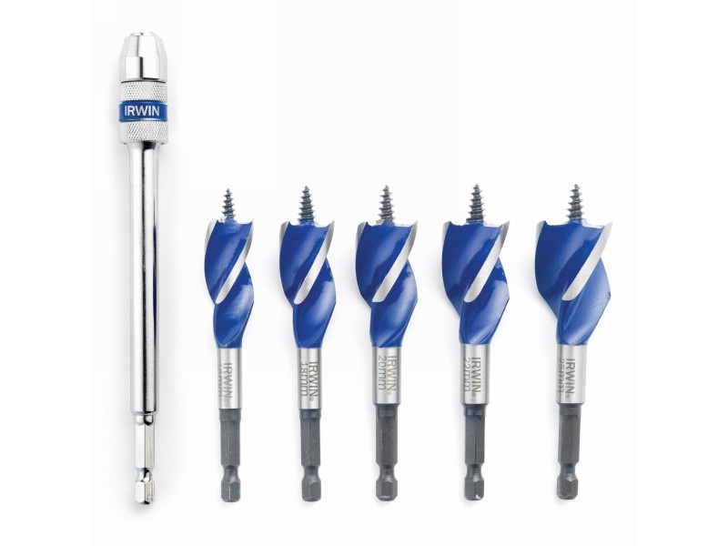 IRWIN Set de burghie pentru lemn 5 piese Bit Blue Groove 6x - 3 | YEO