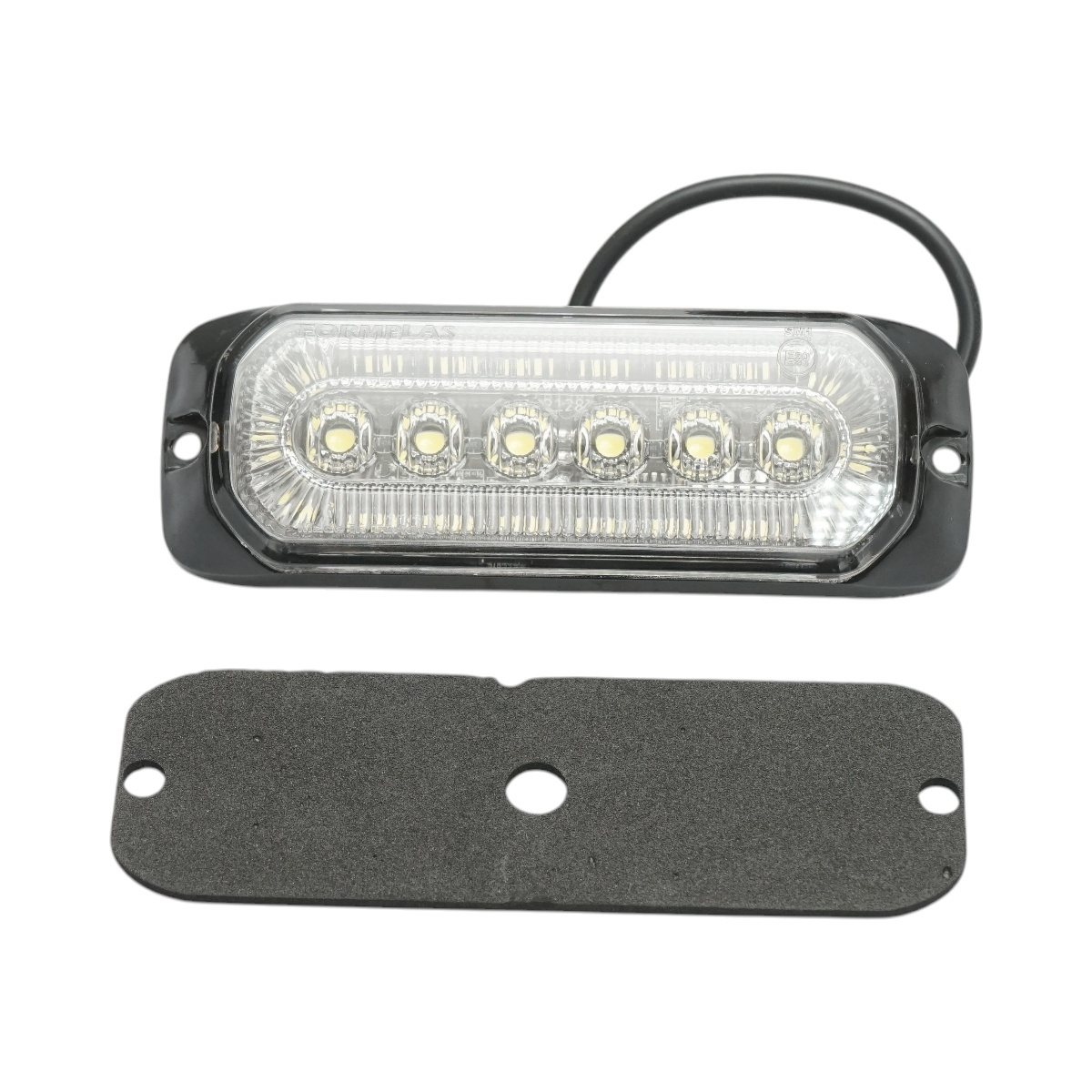 Lampa laterala stroboscopica LED 12-24V alba 9 functii 132x46x19mm FR1287, Cod: BK98692, BRECKNER GERMANY - 1 | YEO
