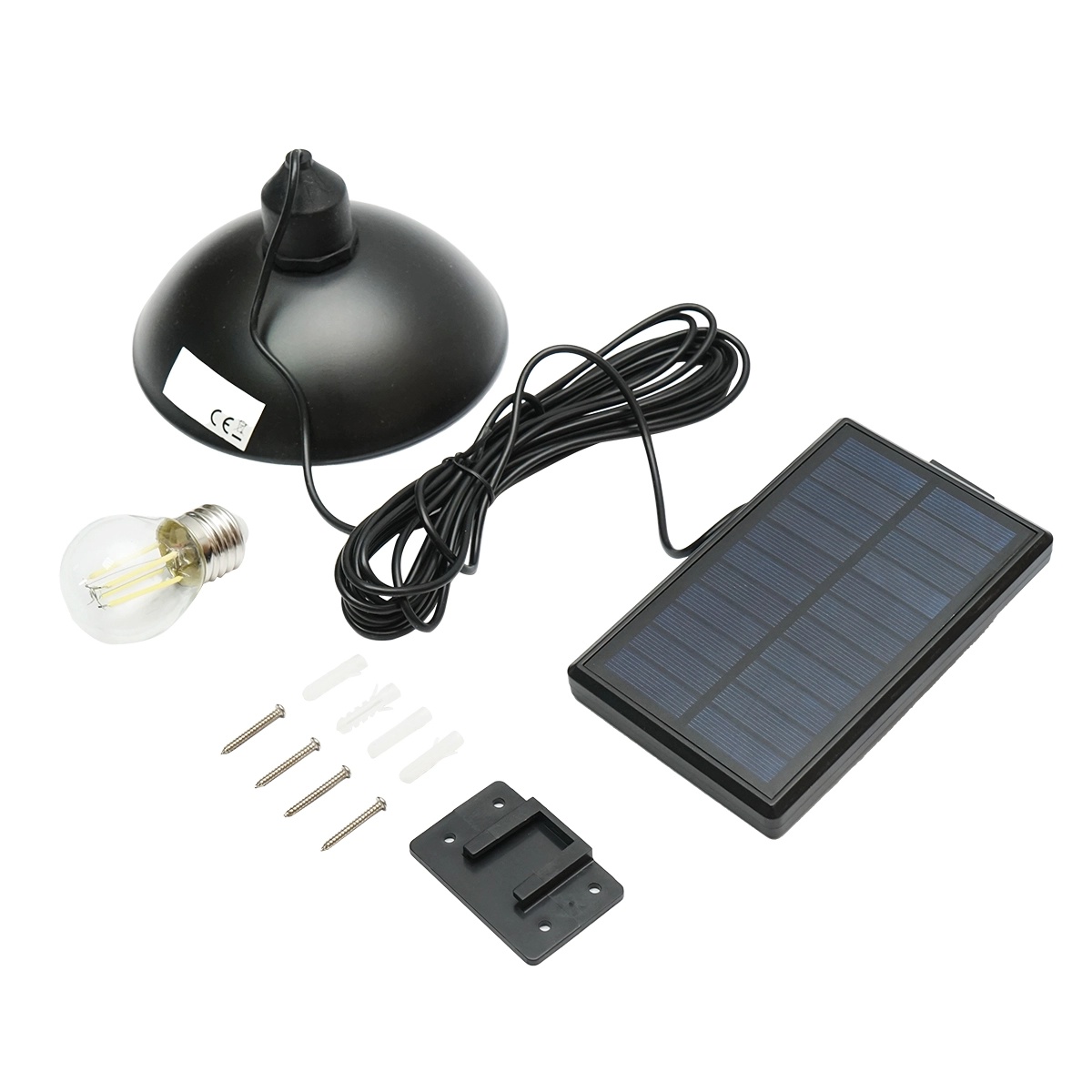 Lampa solara LED 2W cu panou solar 1.5W/5.5V, baterie 3.7V/1.2 Ah si abajur IP54,Cod: BK69948, Brand: BRECKNER GERMANY - 1 | YEO