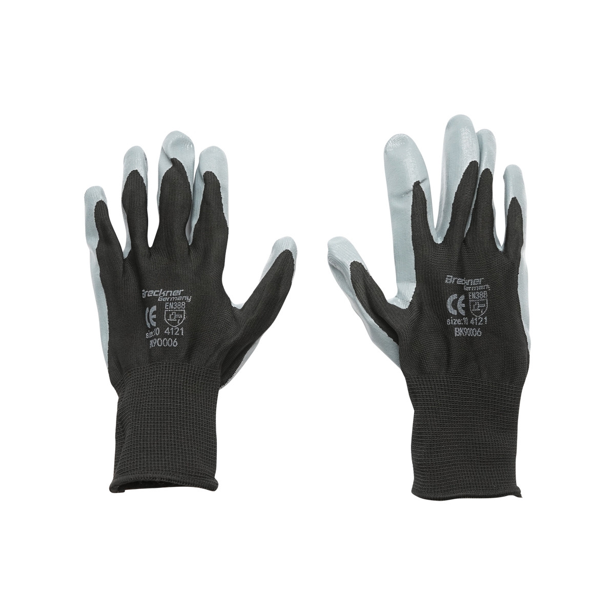 Manusi de protectie sintetice cauciucate nitrilic negru-gri marimea, Cod: BK90006, BRECKNER GERMANY - 1 | YEO