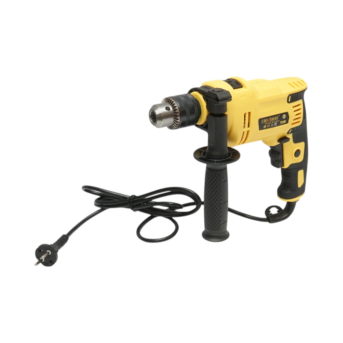 Masina de gaurit si insurubat cu impact 750W, mandrina 13mm, turatie 3000rpm , Cod: DISUG44, Crownman