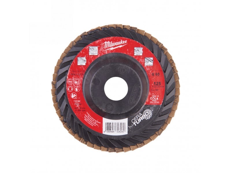 MILWAUKEE Disc abraziv 125 x 22,2 mm / granulație ceramică P60 SLC50 Cera Turbo - 1 | YEO