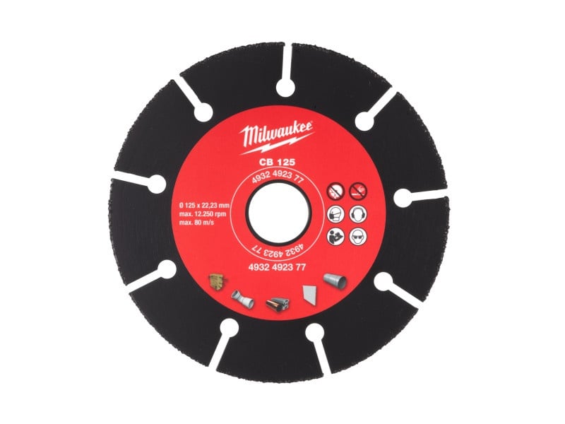 MILWAUKEE Discuri de tăiere din carbură 125 x 1,0 x 22,2 mm segmentate