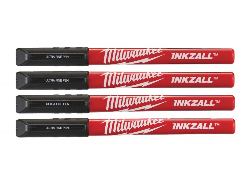 MILWAUKEE INKZALL™ Fetru de marcare negru 0,6 mm (4 buc)