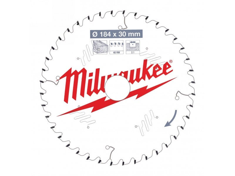 MILWAUKEE Lamă de ferăstrău pentru lemn 184 x 30 x 2,2 mm / 40T ATB