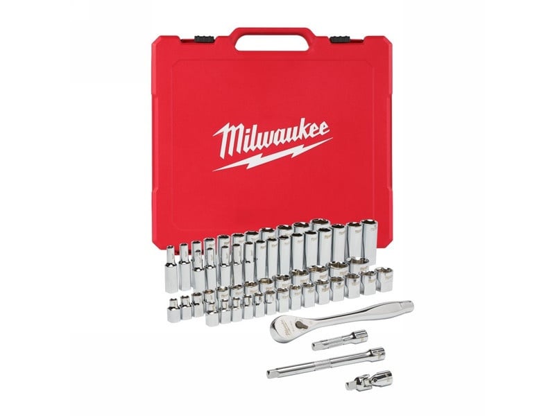 MILWAUKEE Set mufe 56 piese 3/8" metric și inch