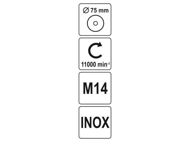 Perie de frezat YATO 75 mm M14 răsucită