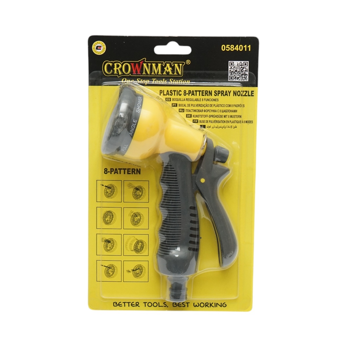 Pistol de stropit tip dus reglabil 8 moduri pentru furtun gradina , Cod: DISUF74, Crownman - 2 | YEO