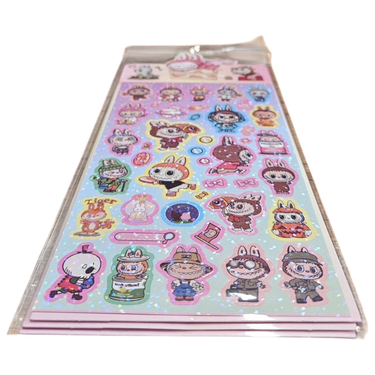 Set 10x Stickere 3D Labubu – 21 cm, Decor Autocolant