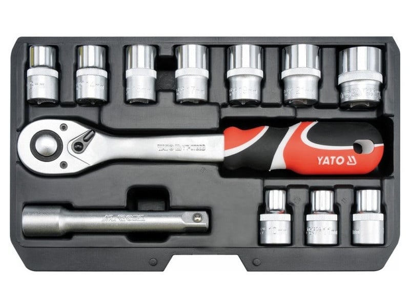 Set de prize YATO 12 piese 1/2" 10-24 mm CrV