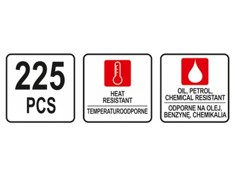 Set O-ring YATO 225 bucăți - 4 | YEO