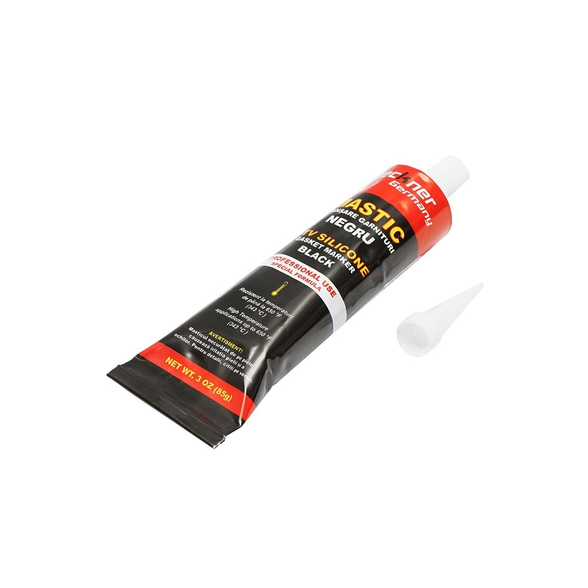 Silicon etansare garnituri negru 85g pentru temperaturi inalte 343 grade, Cod: BK82001, Brand: BRECKNER GERMANY - 1 | YEO