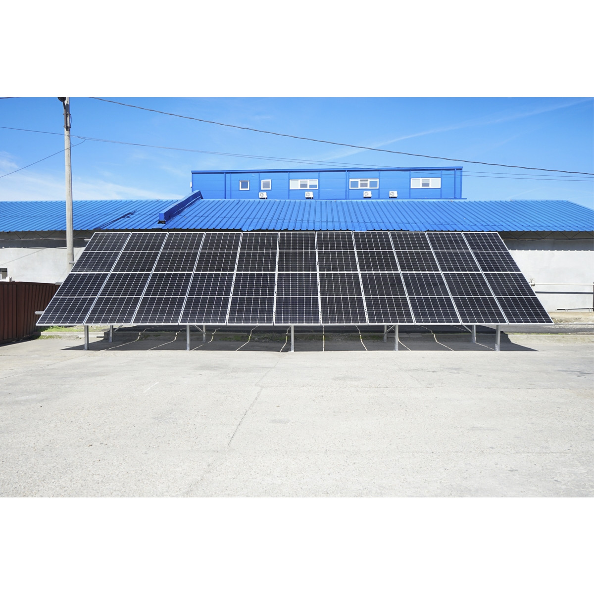 Sistem complet montare, structura panouri solare fotovoltaice la sol-ciment 10KW, Cod: DISLC45, Brand: BRECKNER GERMANY