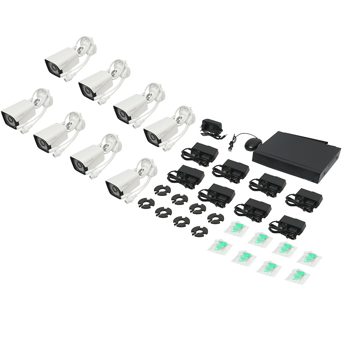 Sistem supraveghere 8 camere 3MP FHD, WIFI P2P, rotativa 360 PTZ cu senzor de miscare, alarma, night vision si aplicatie XMeye, Cod: DISTX78, Brand: BRECKNER GERMANY