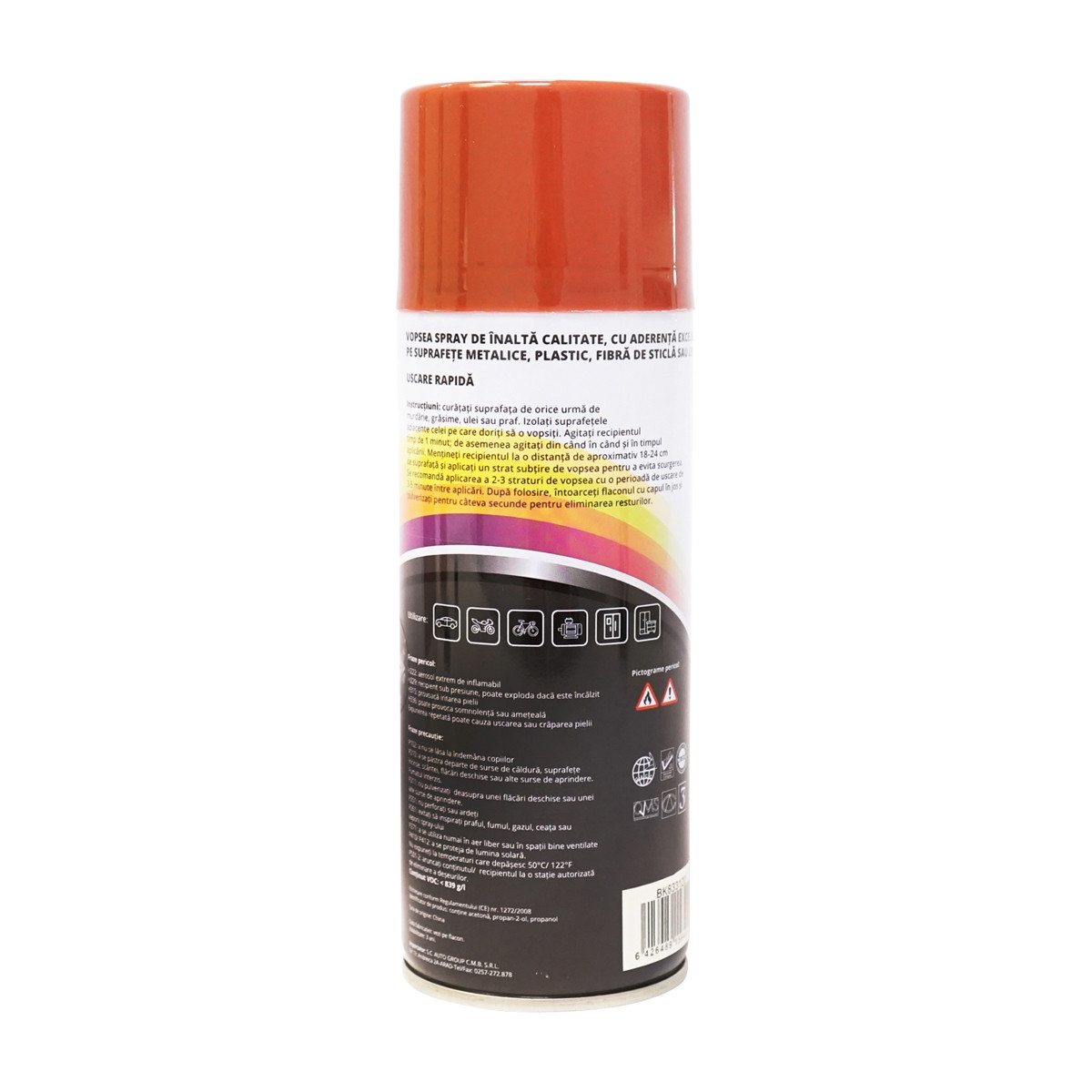 Spray vopsea auto brun tip Fiat U-445 profesionala cu uscare rapida 450ml, Cod: BK833120,Brand: MAGIC - 2 | YEO