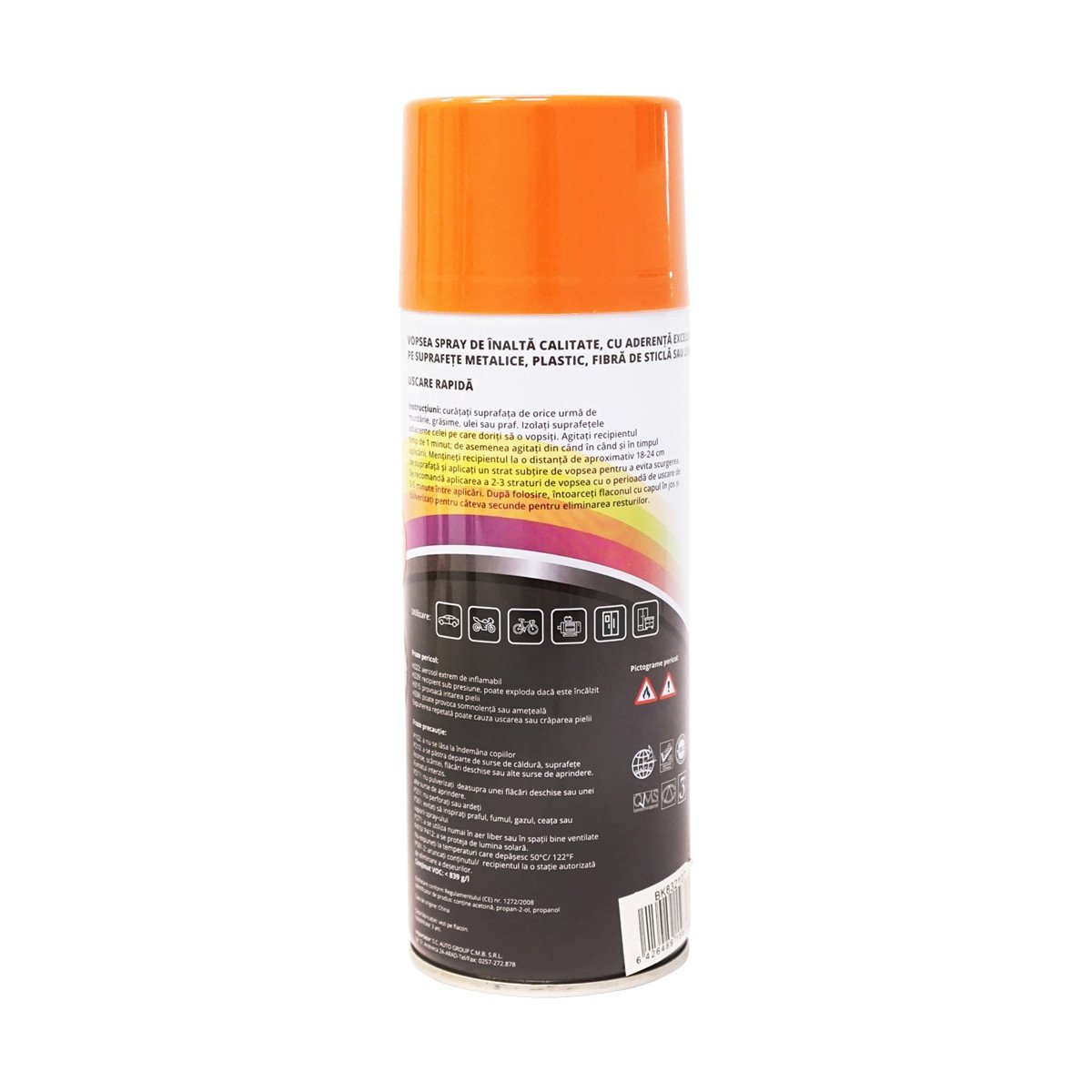 Spray vopsea auto portocaliu tip Amazone profesionala cu uscare rapida 450ml, Cod: BK832107, Brand: MAGIC