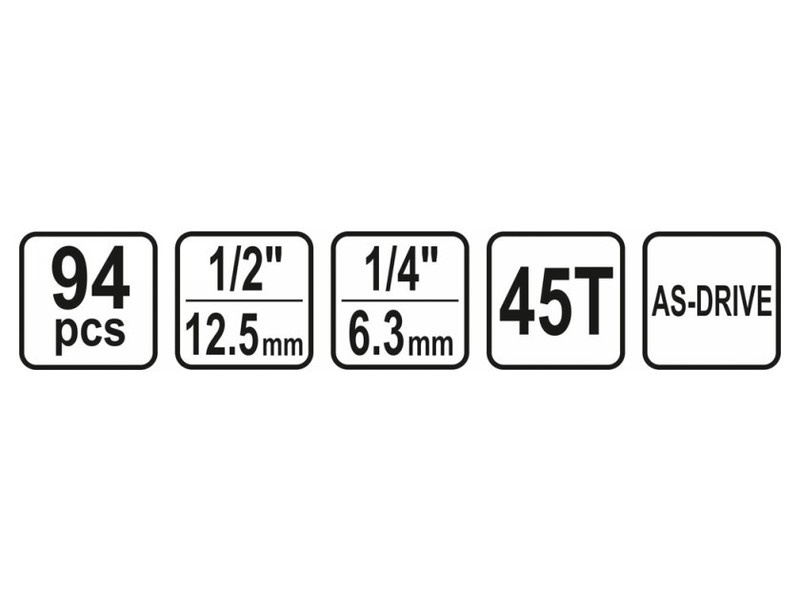 STHOR Set mufe 94 piese 1/4", 1/2" - 4 | YEO