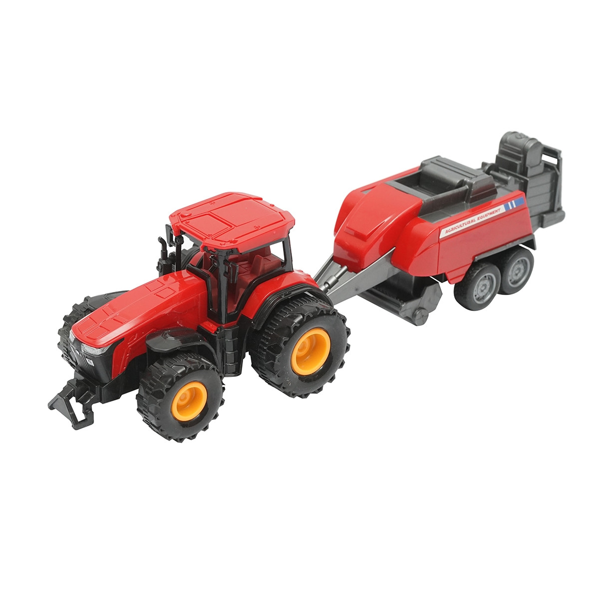 Tractor rosu cu remorca, 304x85x83mm jucarie copii +3 ani, Cod: DISLW89 - 1 | YEO