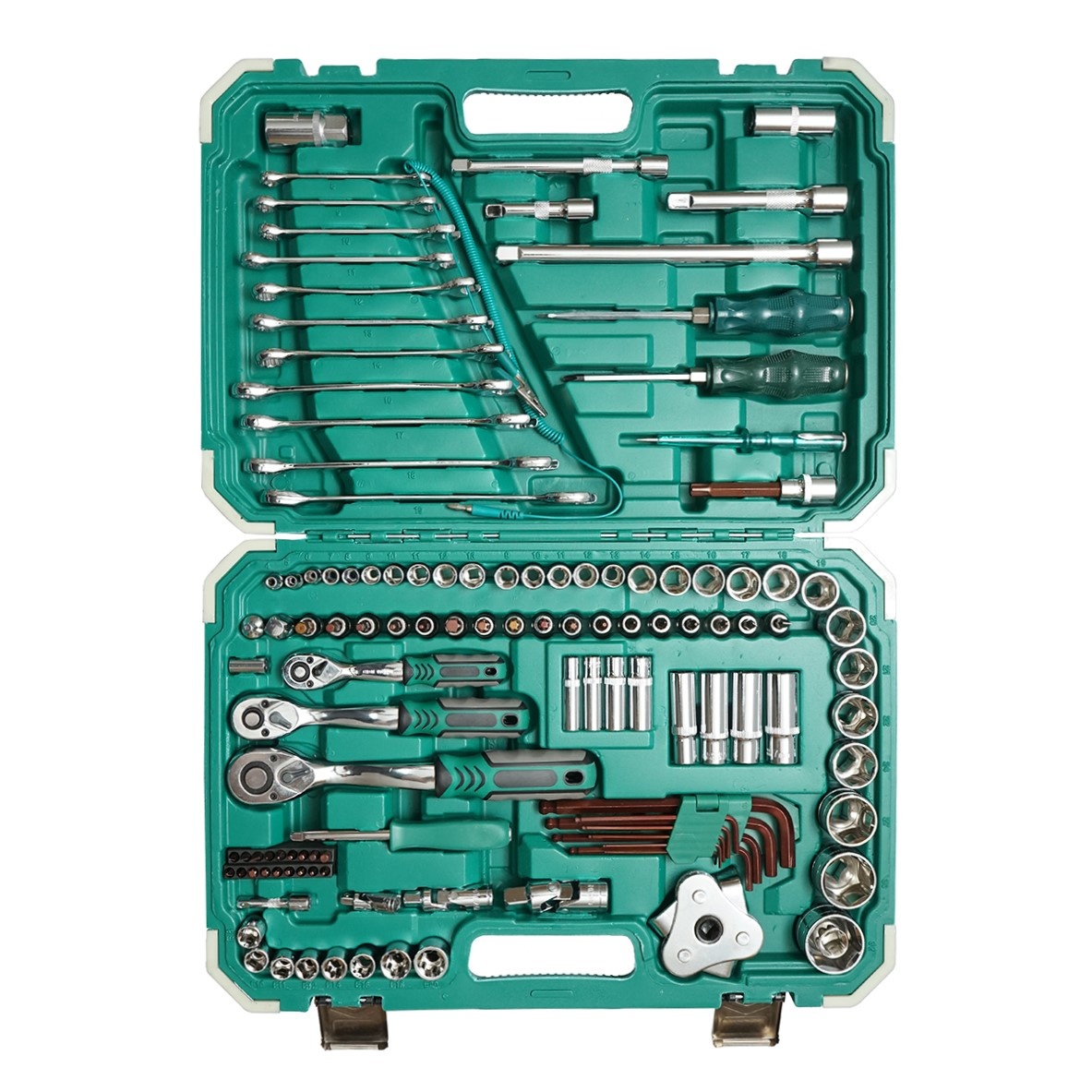 Trusa chei tubulare hexagonale, fixe, biti, imbus cu clichet 121 piese , Cod: BK80656, Brand: BRECKNER GERMANY - 2 | YEO