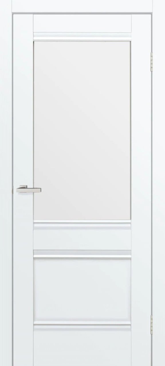 Usa interior, Valencia White Silk Matt G, lemn & mdf, 70x200cm, alb mat, reversibila, KDoors