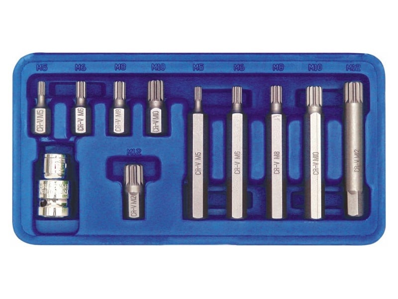 VOREL Set de vârfuri de biți 11 piese Spline M5 - M12