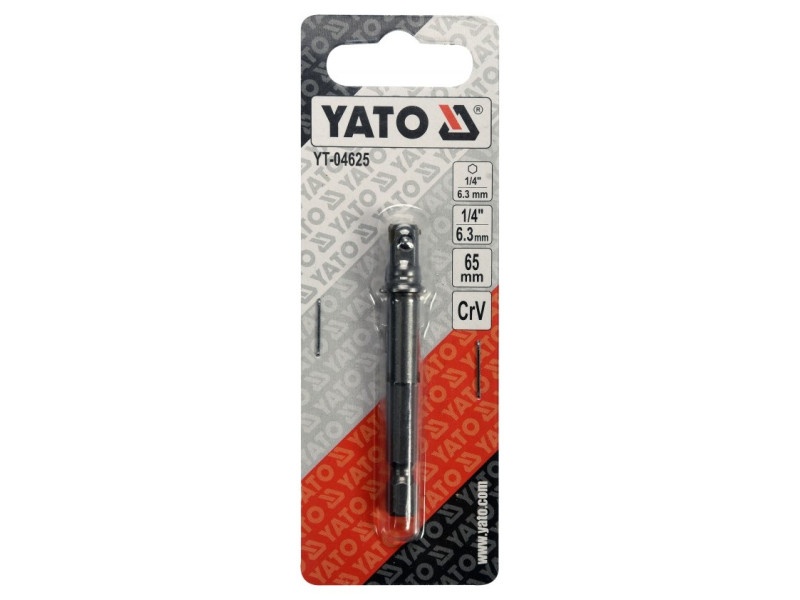 YATO Adaptor soclu 1/4" Hex -> 1/4" pătrat CrV - 2 | YEO