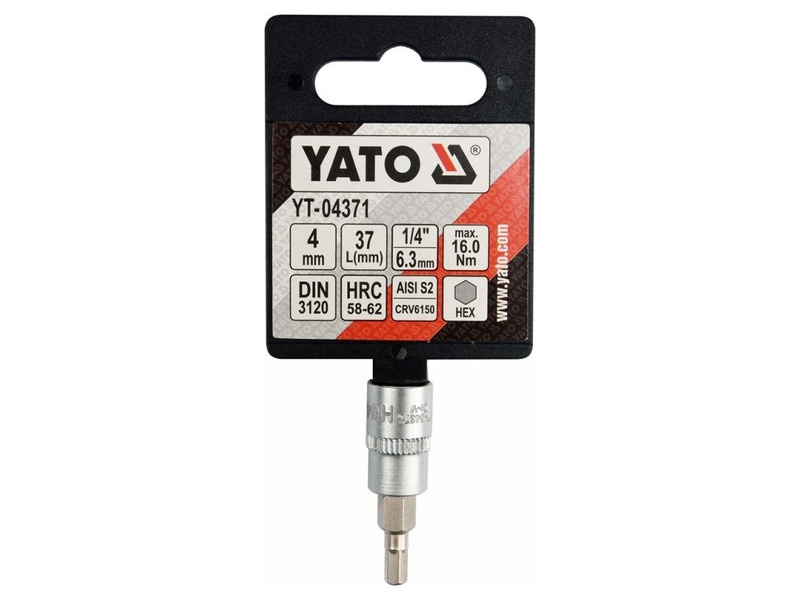 YATO Bit cheie tubulară Allen 1/4" 4 mm CrV - 2 | YEO