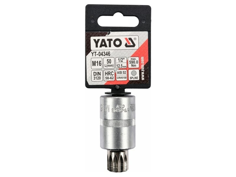 YATO Bit cheie tubulară Spline 1/2" M16 CrV - 2 | YEO