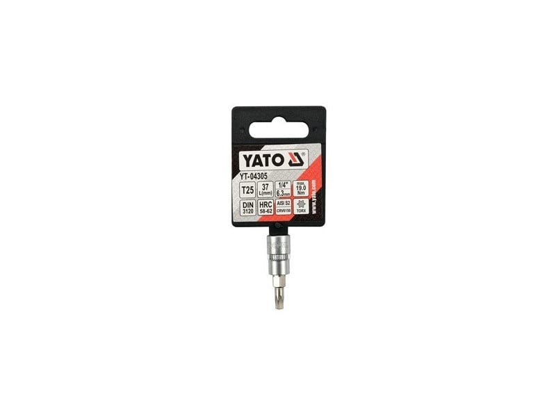 YATO Bit cheie tubulară Torx 1/4" T25 CrV - 2 | YEO