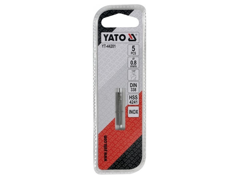 YATO Burghiu 0,8 x 30/10 mm inox HSS Premium (5 buc) - 2 | YEO