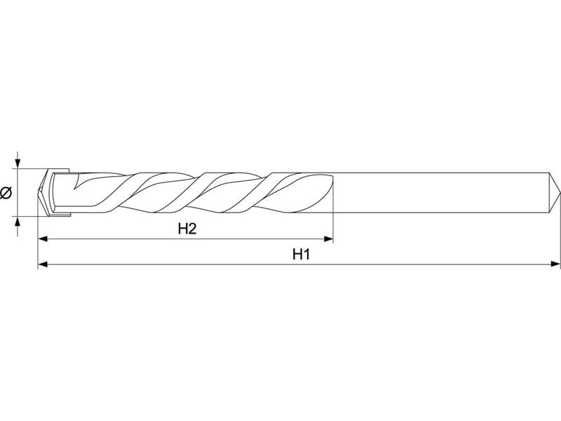 YATO Burghiu de rocă cilindric 7,0 x 100/60 mm - 1 | YEO