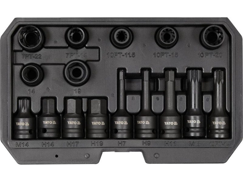 YATO caliper asamblare mașină socket set 16 piese 1/2 "CrMo - 1 | YEO