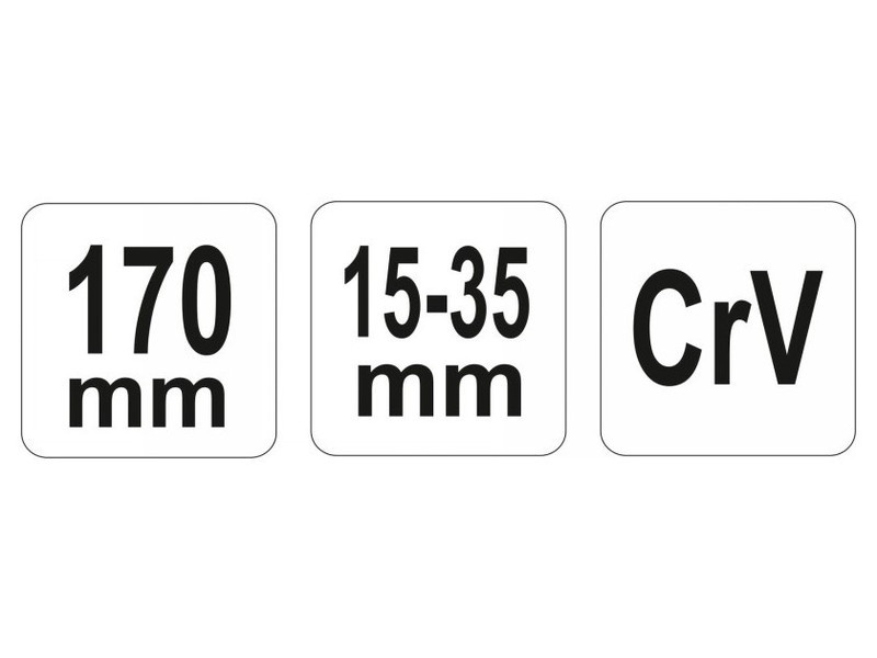 YATO Cheie cu cheie reglabilă 15-35 mm / 170 mm CrV - 2 | YEO