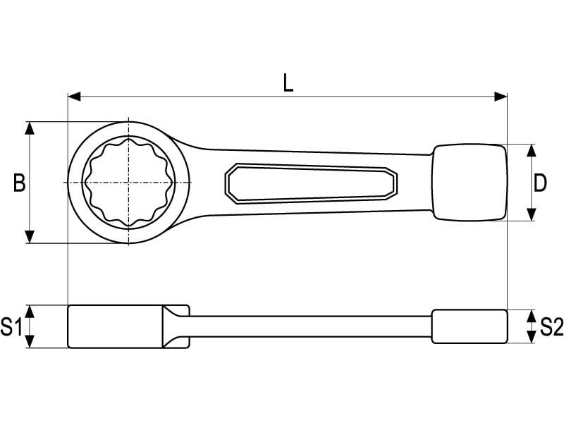 YATO Cheie cu stea pentru tuning 65 mm / 290 mm CrV - 1 | YEO