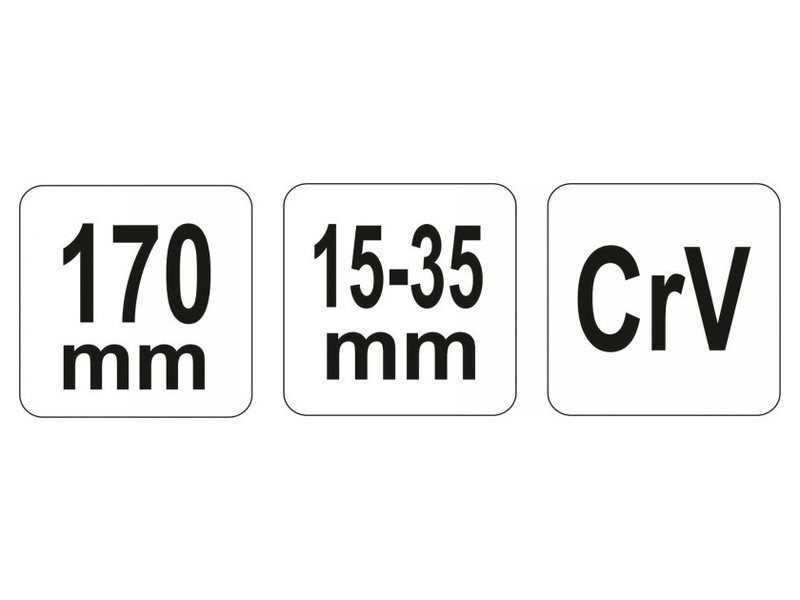 YATO Cheie reglabilă 15-35 mm / 170 mm CrV - 2 | YEO