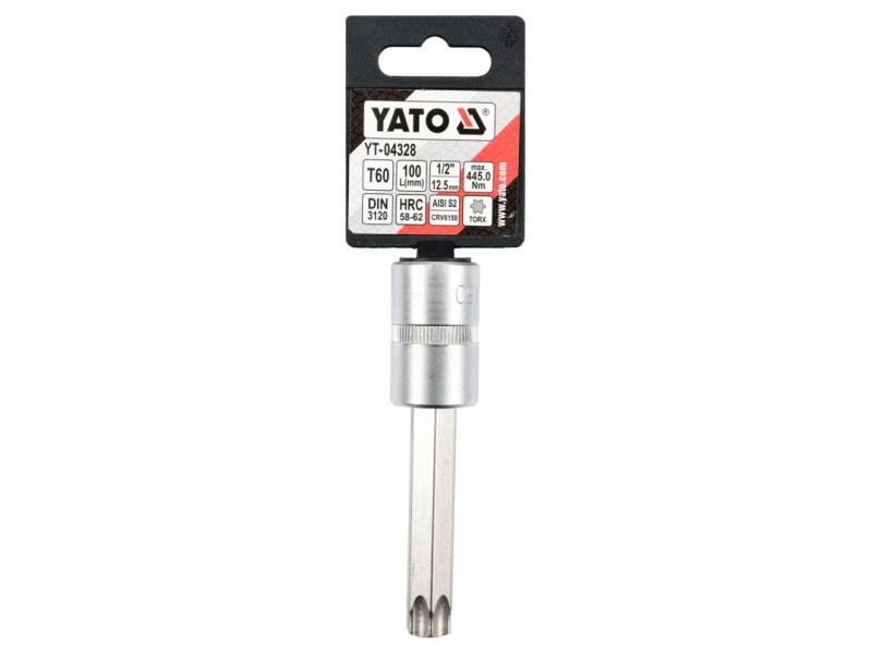 YATO cheie tubulară cu bit lung Torx 1/2" T60 CrV - 2 | YEO