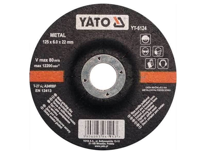 YATO Disc de curățare pentru metal 125 x 6,0 x 22,2 mm