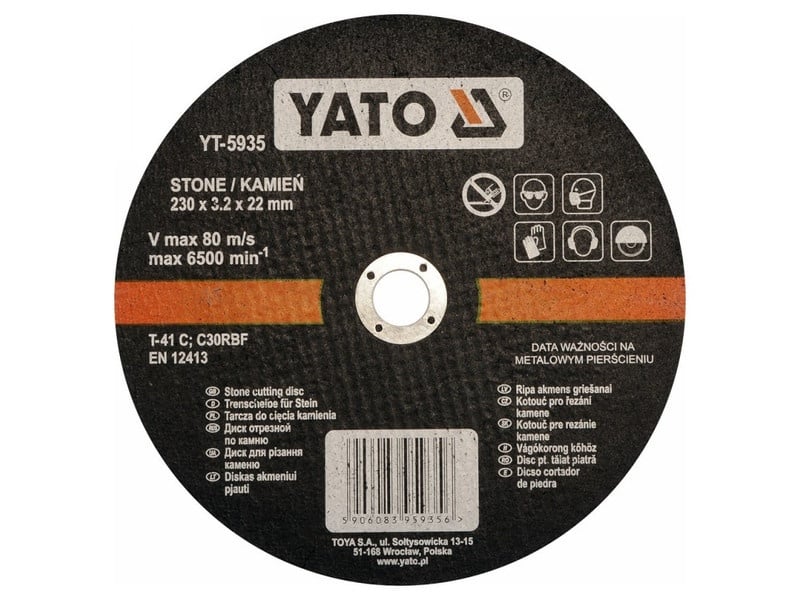 YATO Disc de tăiat pentru piatră 230 x 3,2 x 22 mm