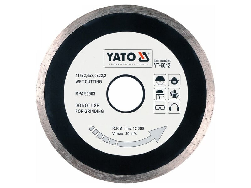 YATO Disc de tăiere diamantat 115 x 2,1 x 5,3 x 22,2 mm continuu