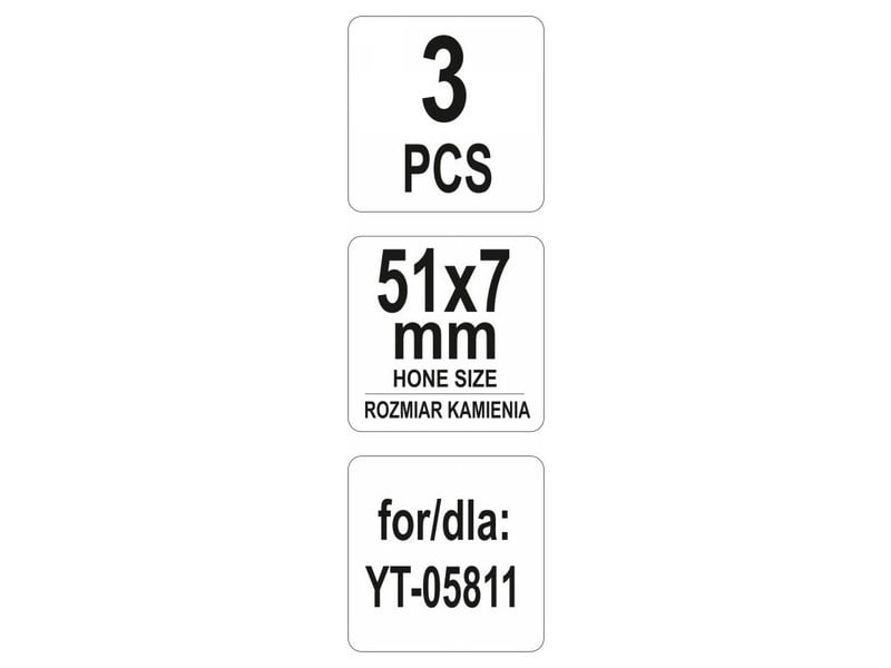 YATO Fălci înlocuibile pentru axile 51 x 7 mm (3 buc)