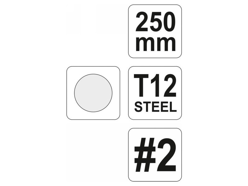 YATO Filă rotundă 250 mm / #2 mediu