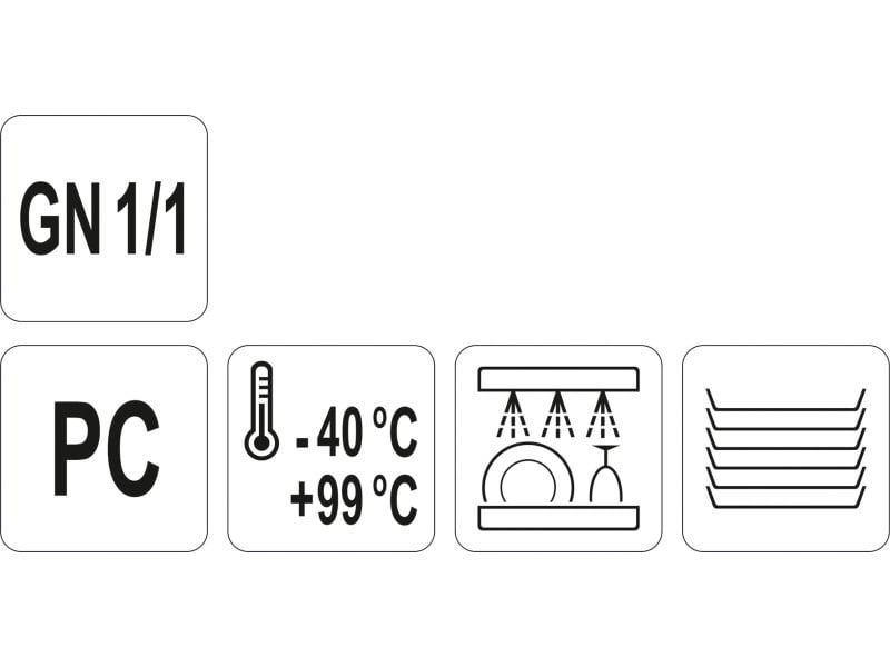 YATO GASTRO Capac de plastic GN 1/1 - 2 | YEO