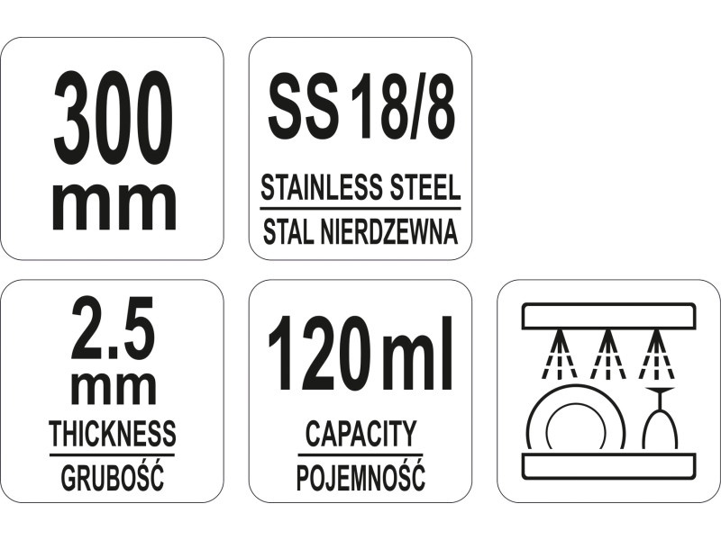 YATO GASTRO polonic 120 ml 315 mm inox - 2 | YEO