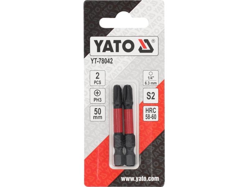 YATO Impact bit punct PH3 x 50 mm (2 buc) - 3 | YEO