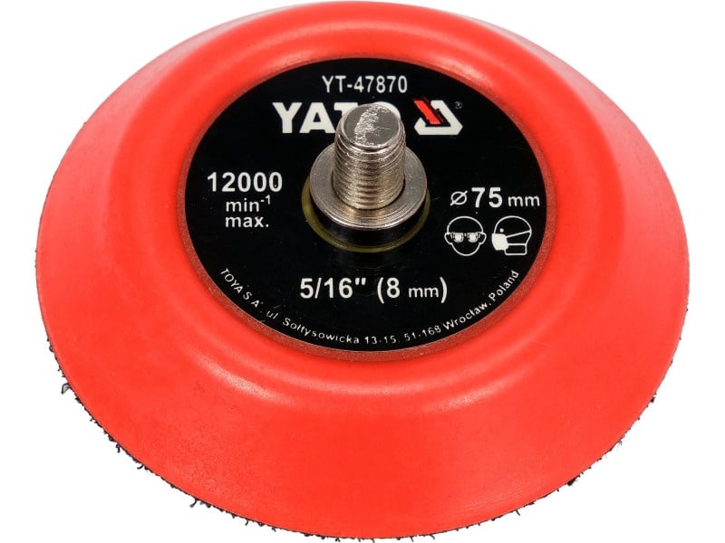 YATO Placă de cauciuc Velcro 75 mm 5/16"