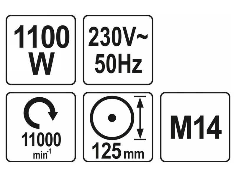YATO Polizor unghiular 125 mm 1100 W - 3 | YEO