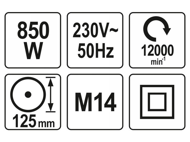 YATO Polizor unghiular 125 mm 850 W - 3 | YEO